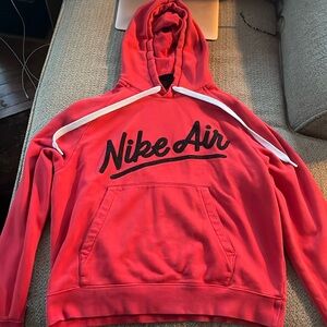 Red Nike air hoodie, size medium